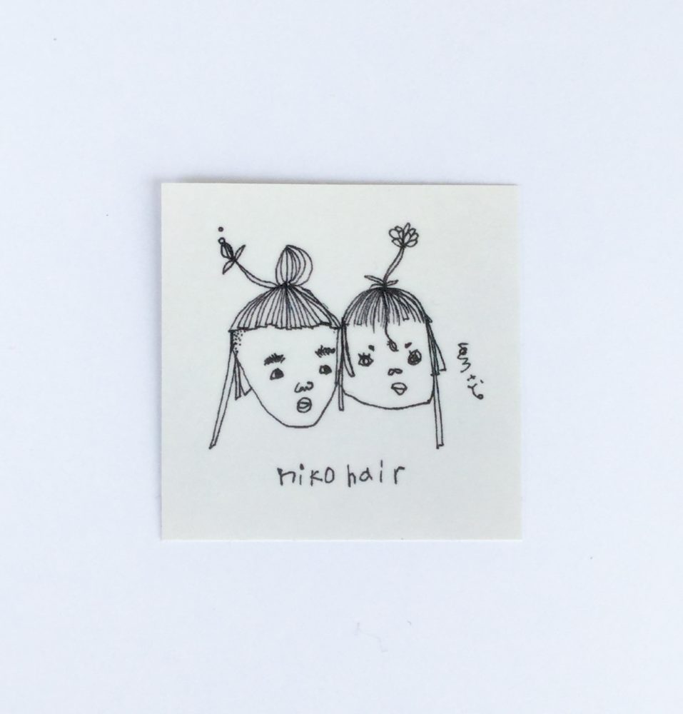 高知県「nikohair」sticker design/by me